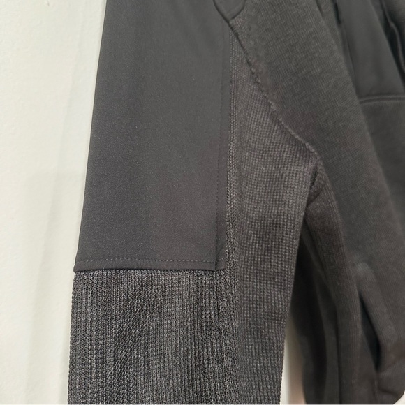 Reebok Full Zip Up Logo Jacket Black XLarge Pockets Mixed Media Athleisure NWOT - Picture 6 of 13